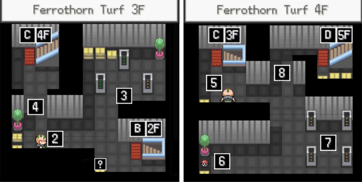 너트령 구역 3층 + 4층 지도