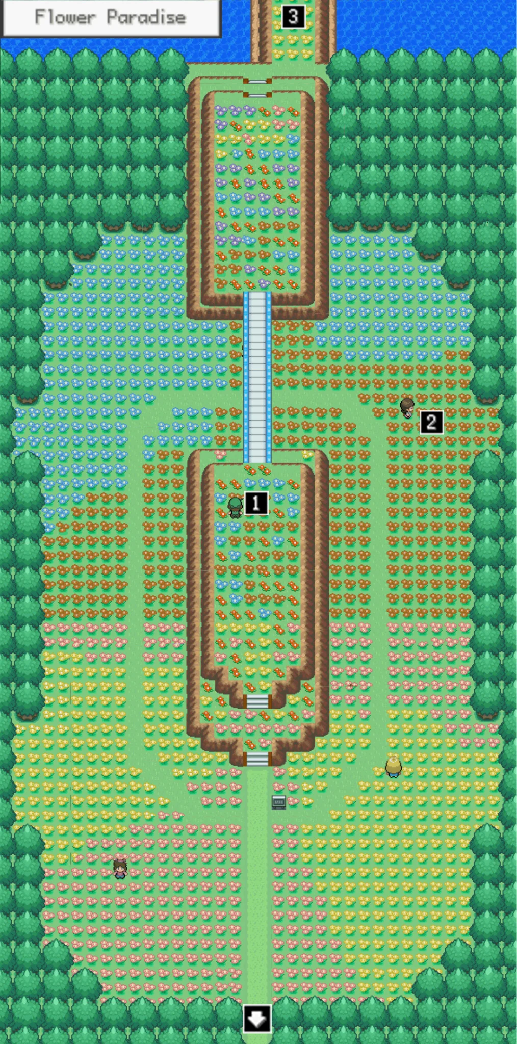 꽃의 낙원 지도