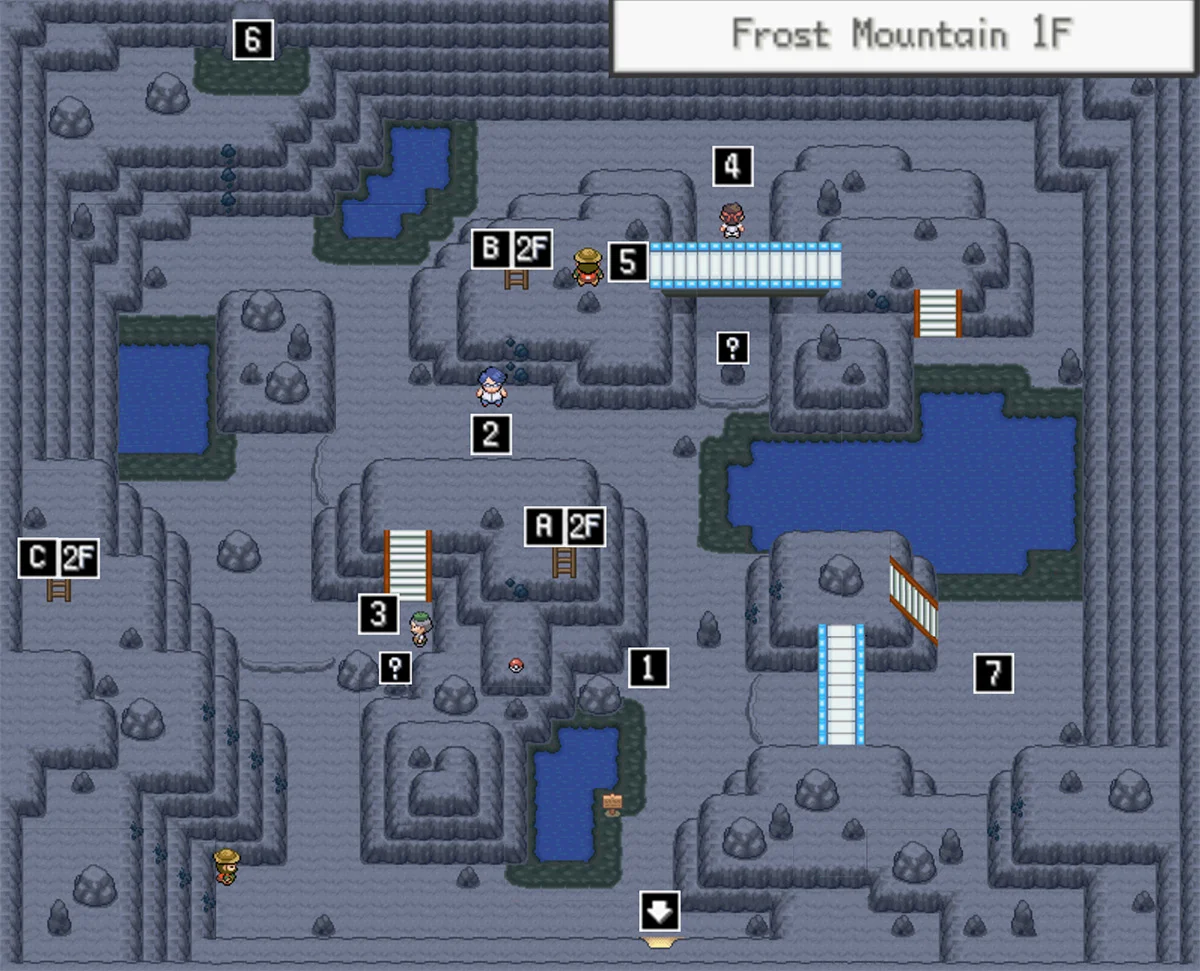 Frost Mountain 1F map