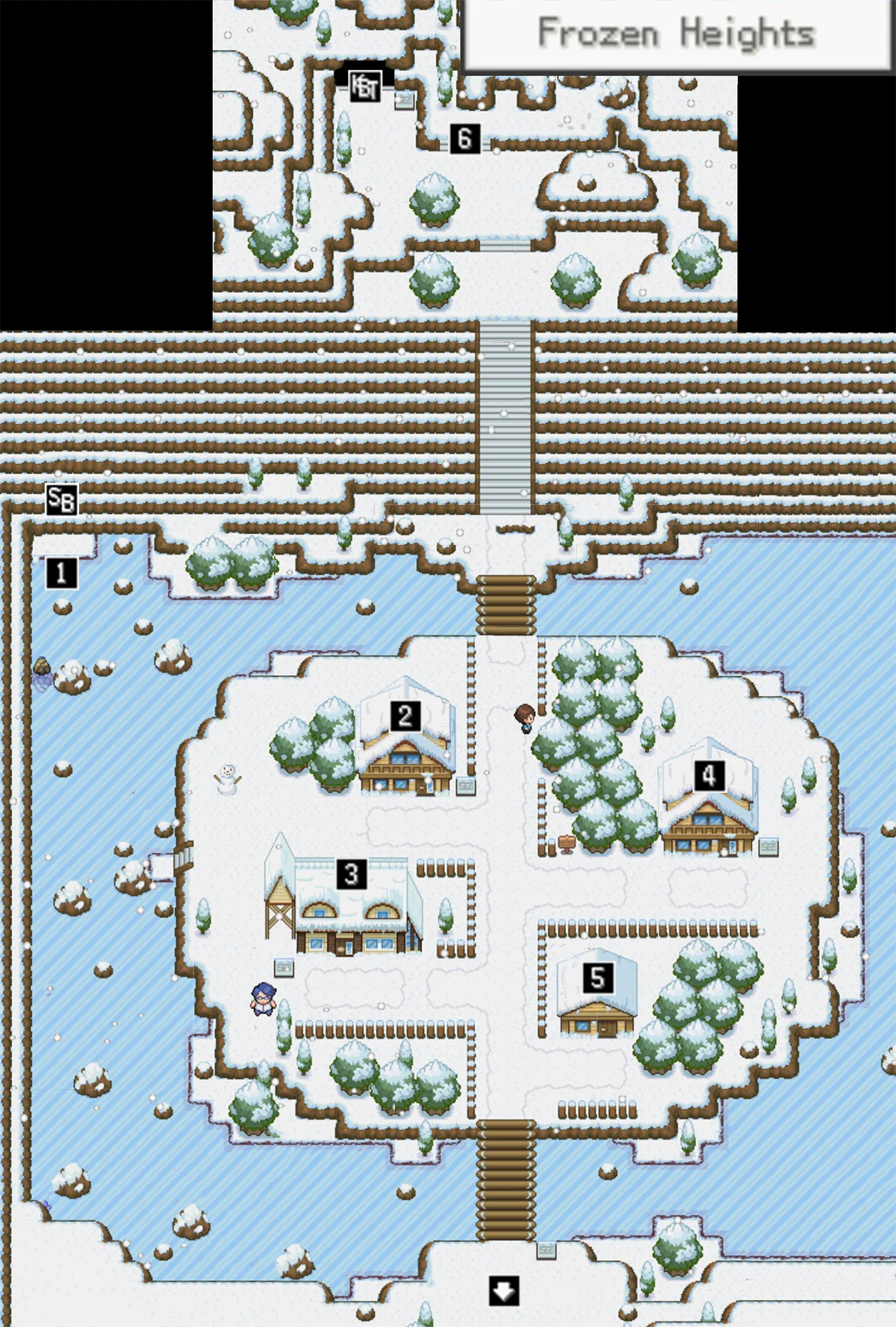 Frozen Heights map / Pokémon Unbound