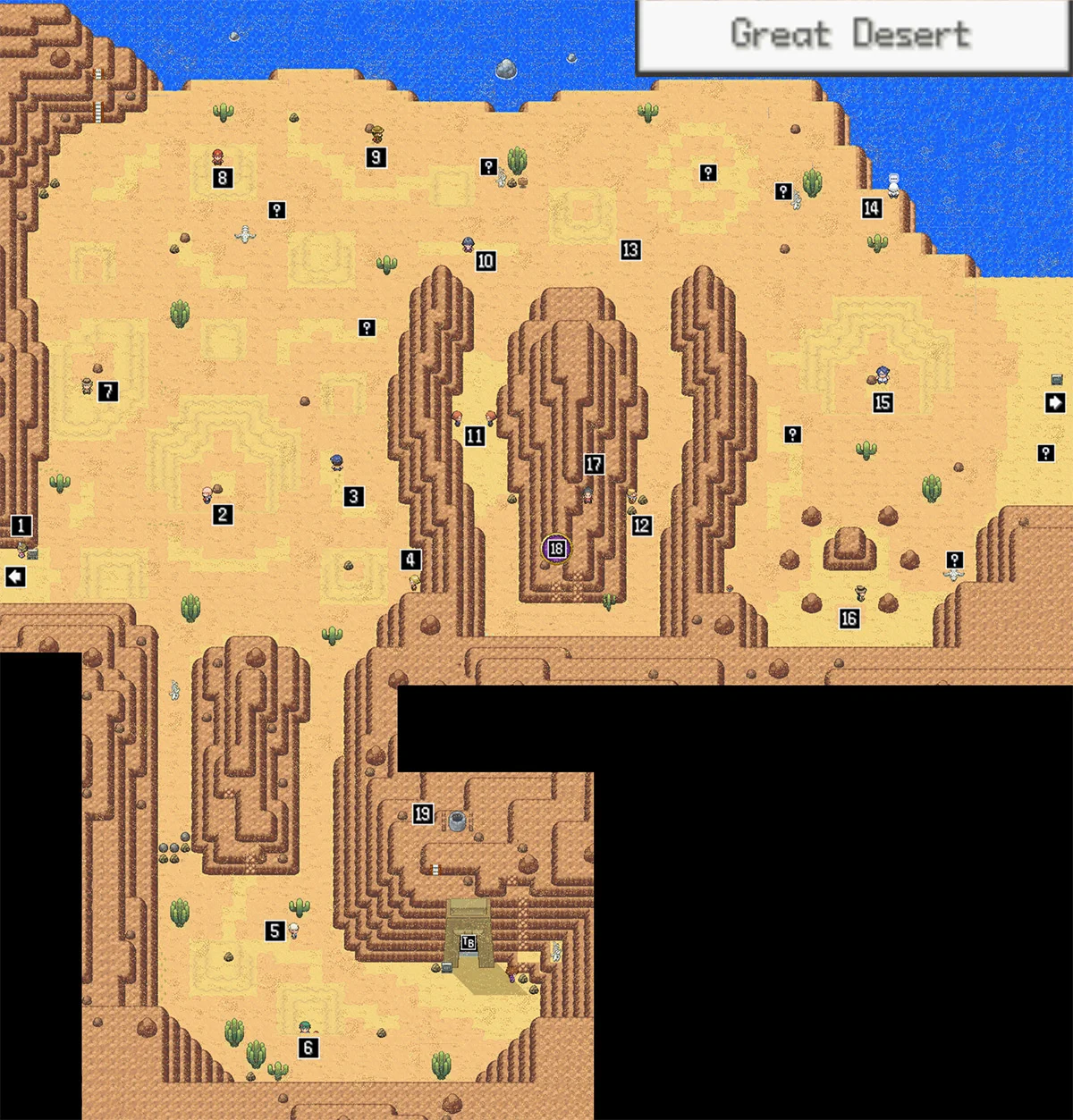Great Desert map / 포켓몬 Unbound