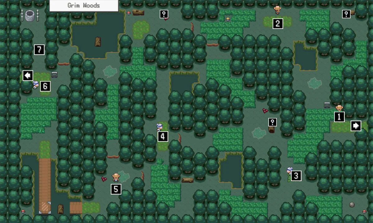 Route 3 map / Pokémon Unbound