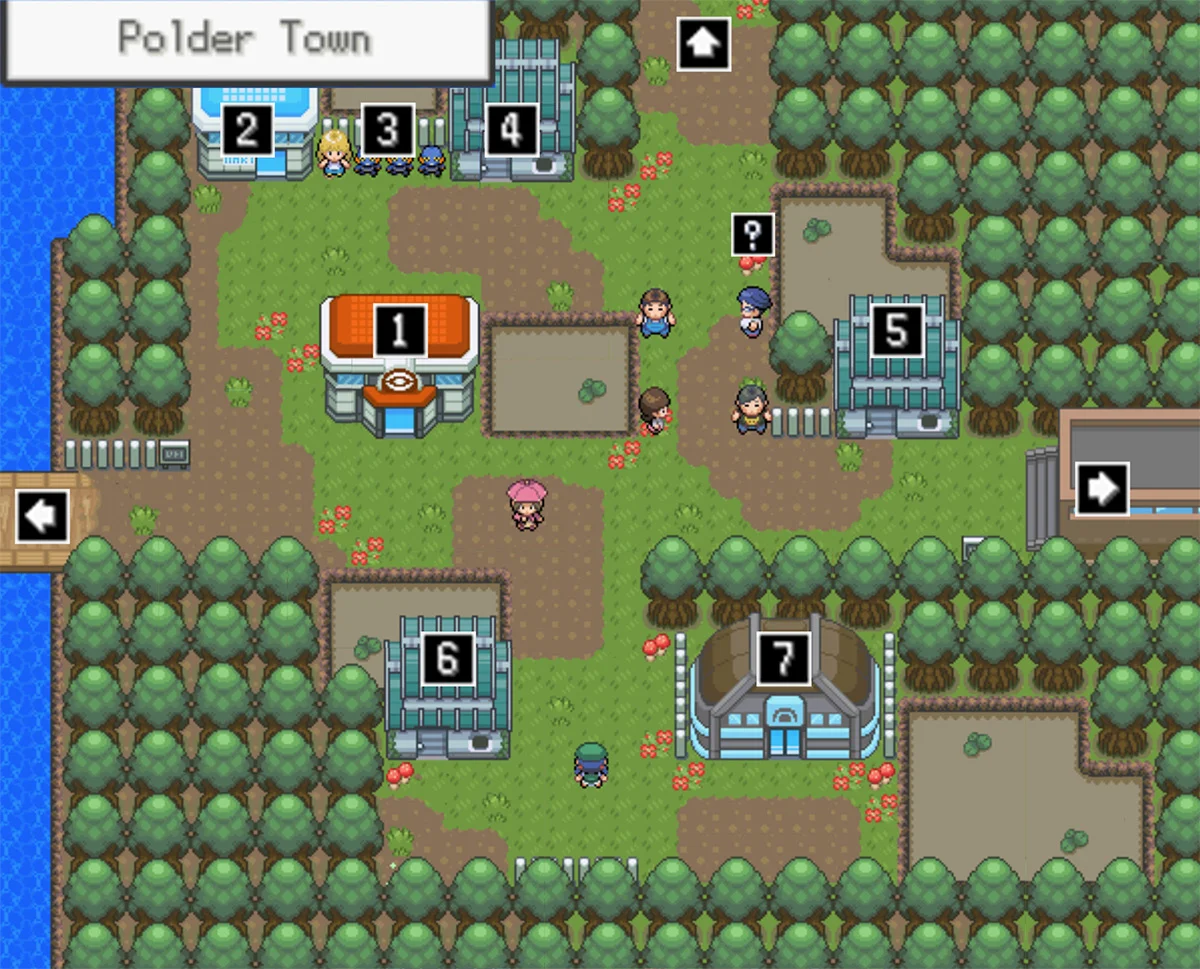 Polder Town map / Pokémon Unbound