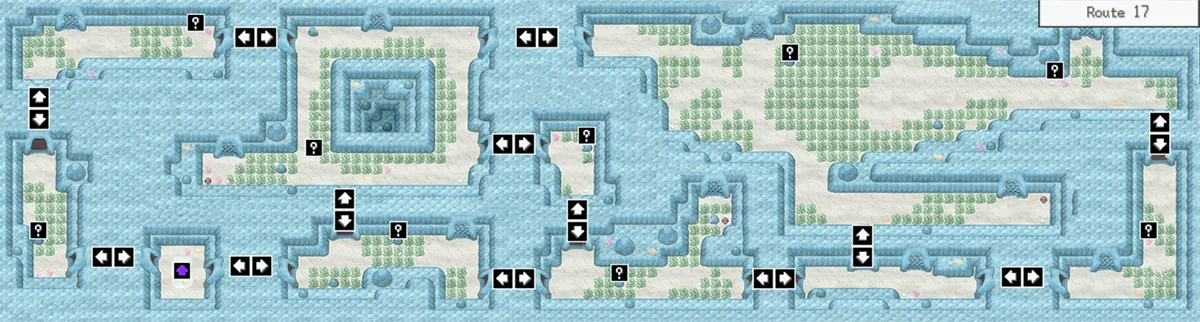 Route 17 map - below water