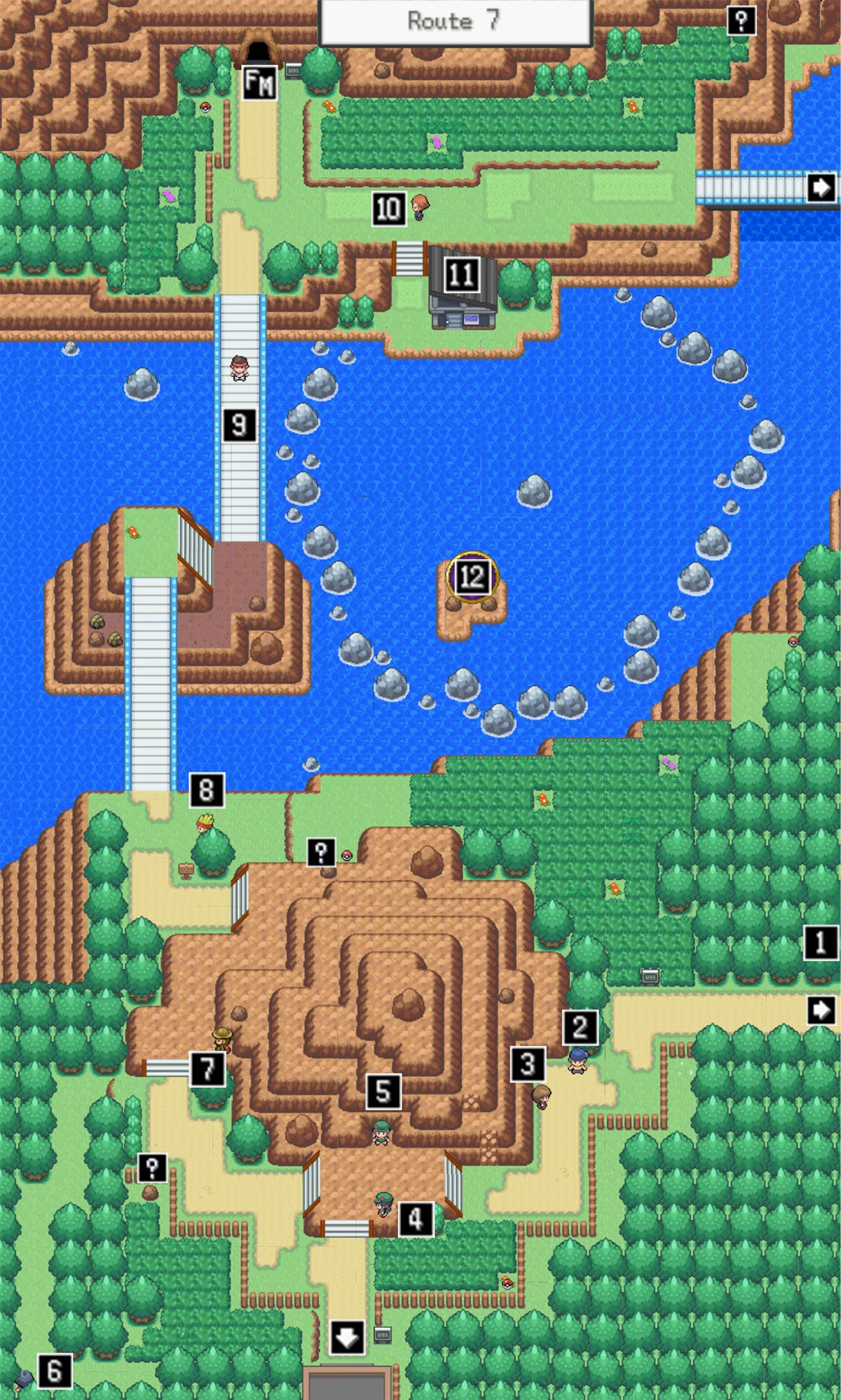 Route 7 map / Pokémon Unbound