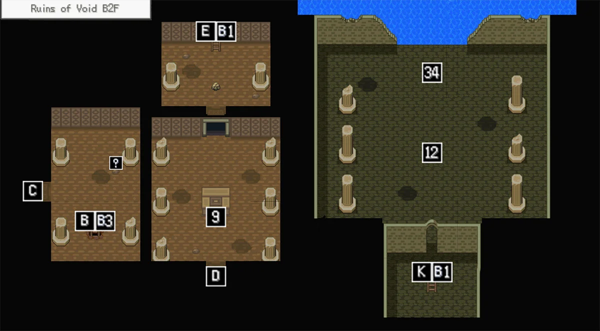 Ruins of Void B2F map