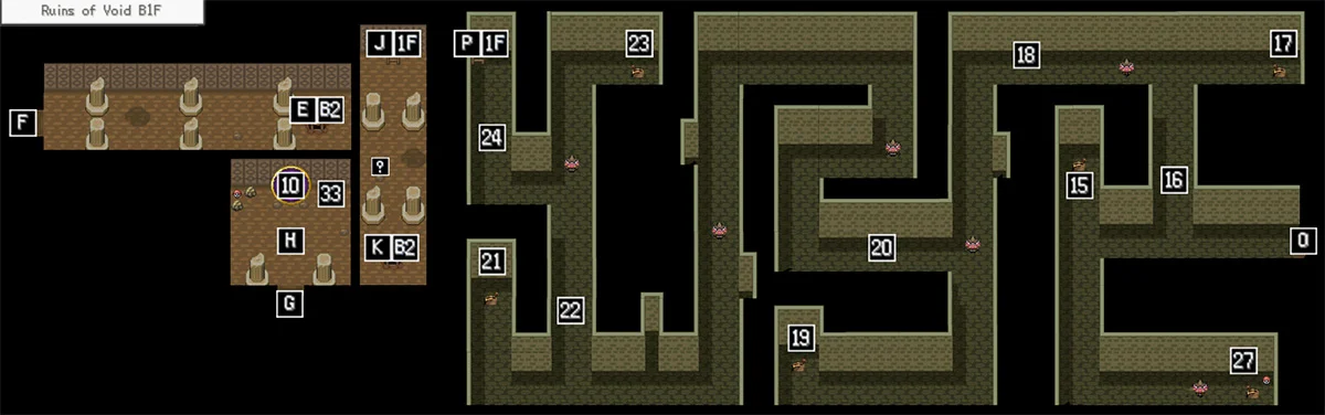 Ruins of Void B1F map