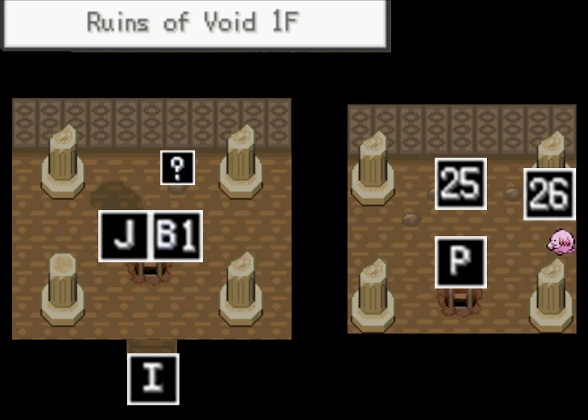 Ruins of Void 1F map