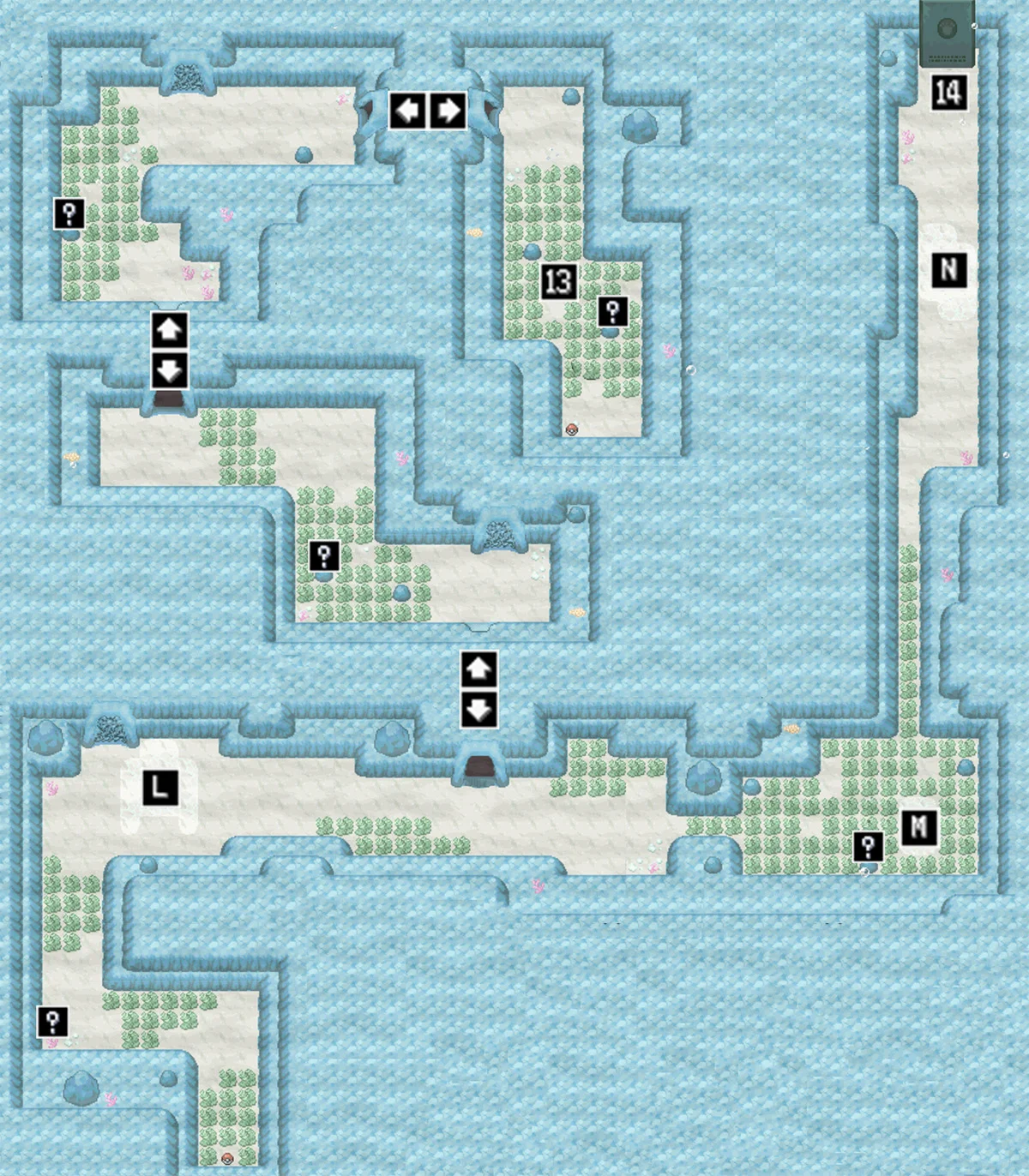 Ruins of Void B4F underwater map