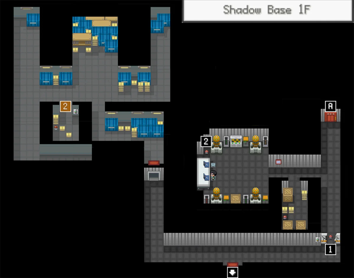 Shadow Base 1F map