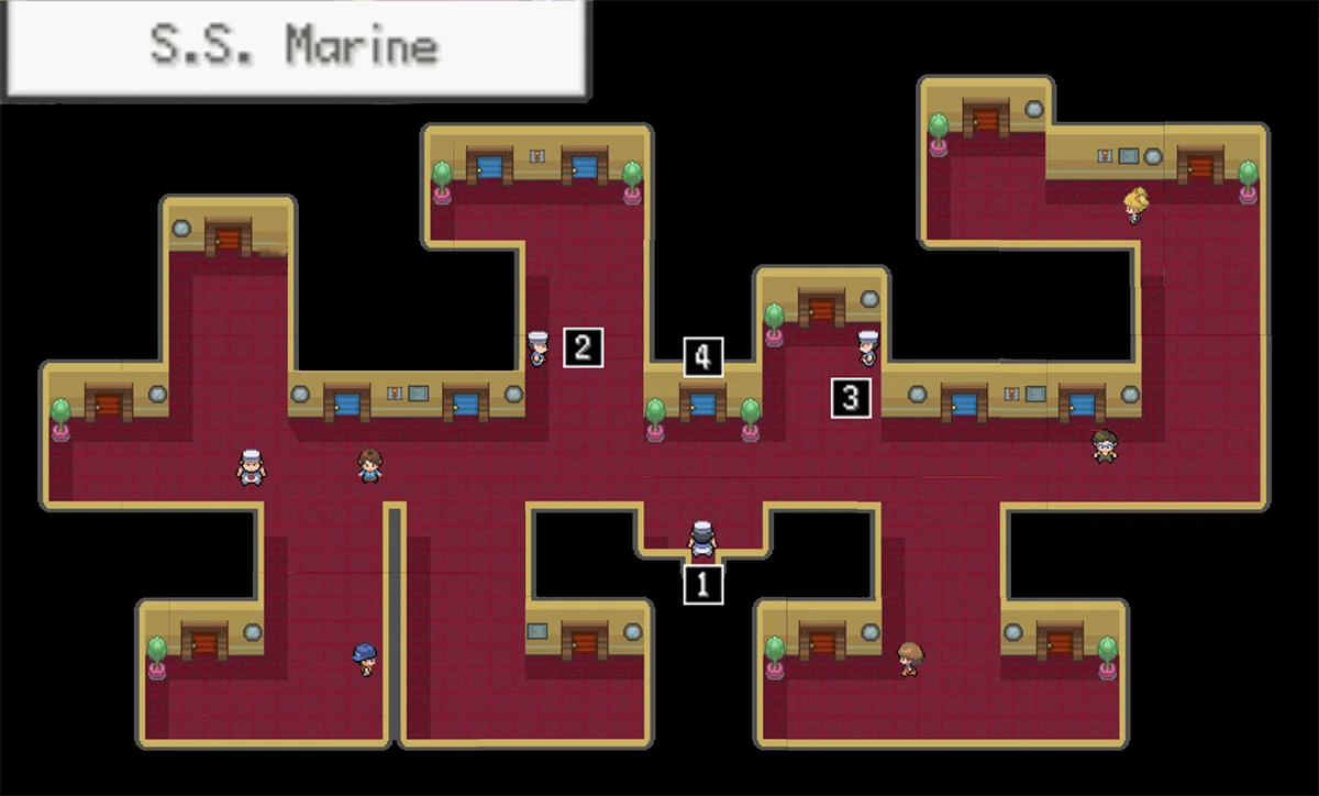 S.S. Marine map / Pokémon Unbound