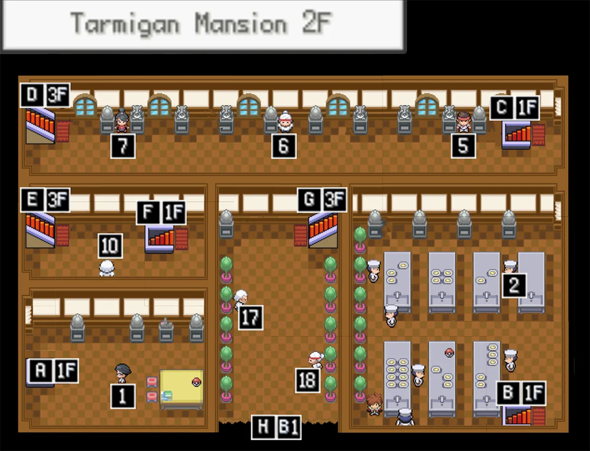 타미건 맨션 2층 지도
