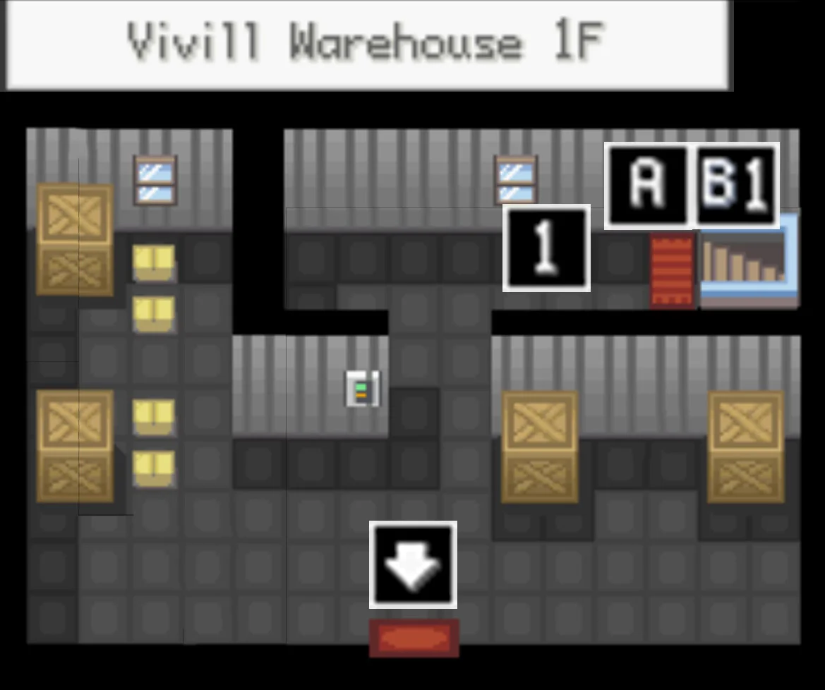Vivill Warehouse 1F map