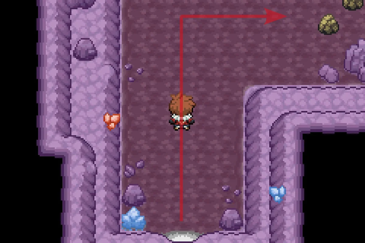 크리스탈 피크에서 길을 따라가는 모습. / Pokémon Unbound