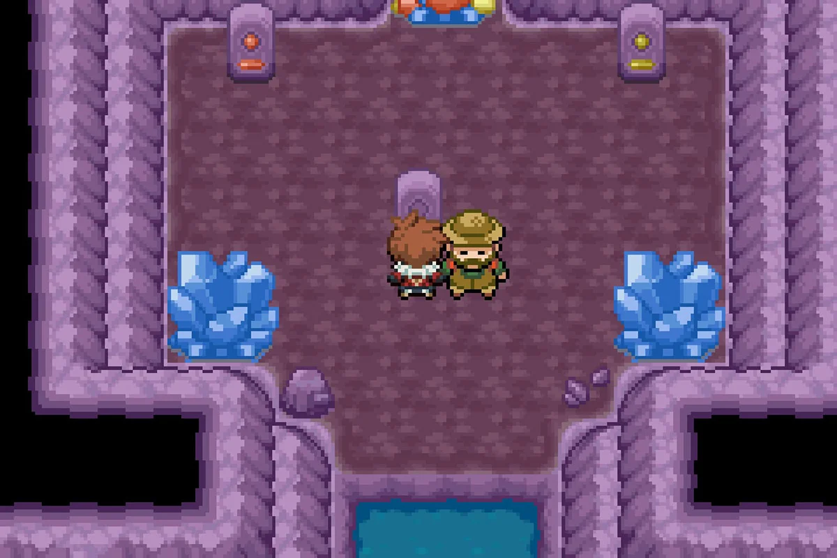 빨간색과 노란색 수정을 무효화하는 모습. / Pokémon Unbound