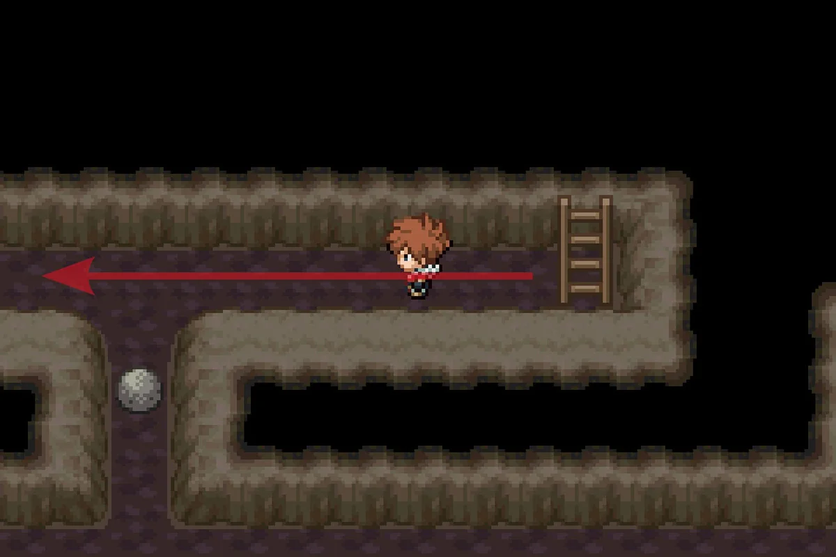 서쪽 경로를 따라가는 모습. / Pokémon Unbound