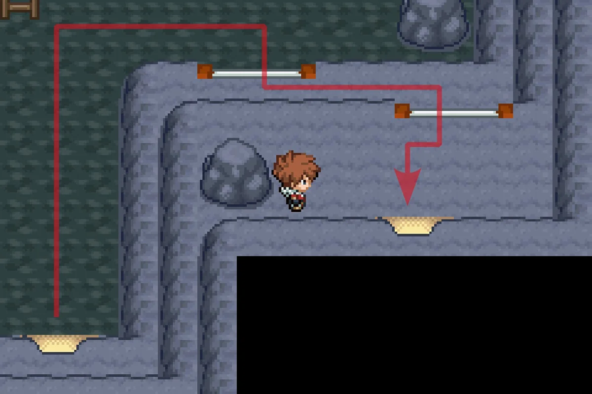 동굴의 가장 높은 출구로 나가는 모습. / Pokémon Unbound