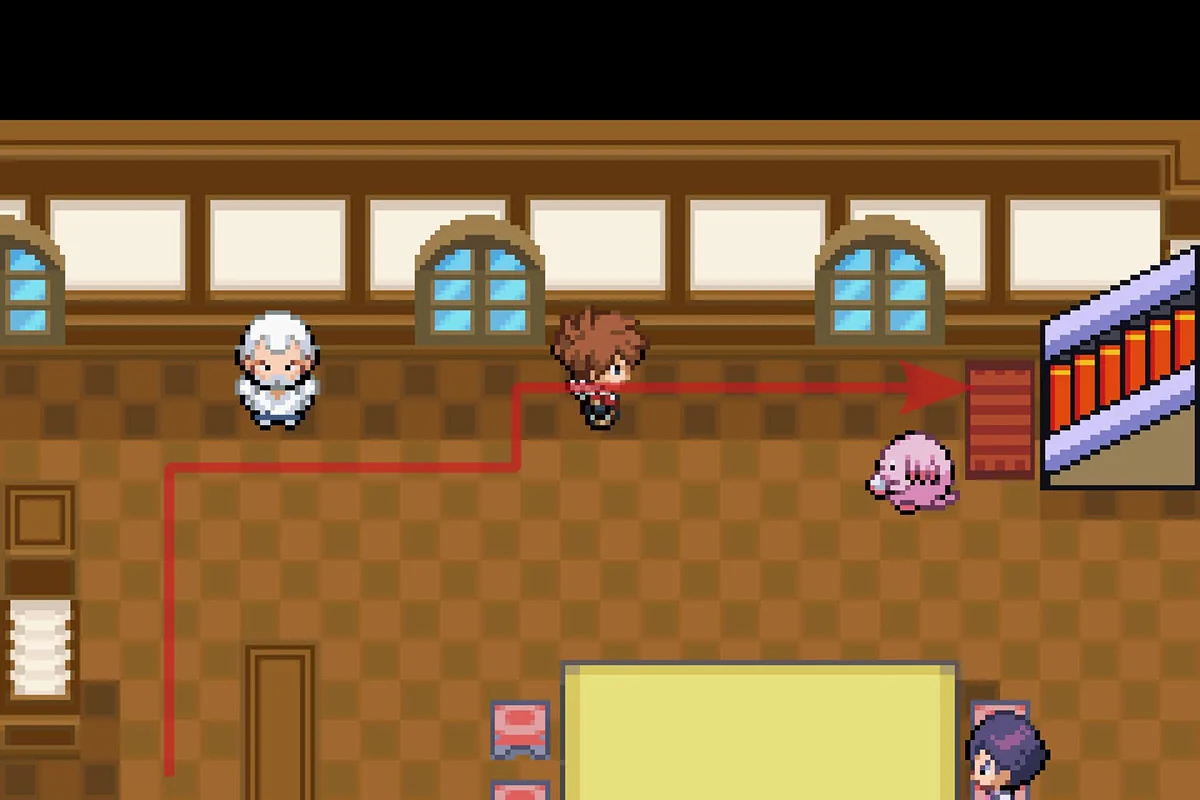 위로 올라가는 계단을 이용하는 모습. / Pokémon Unbound