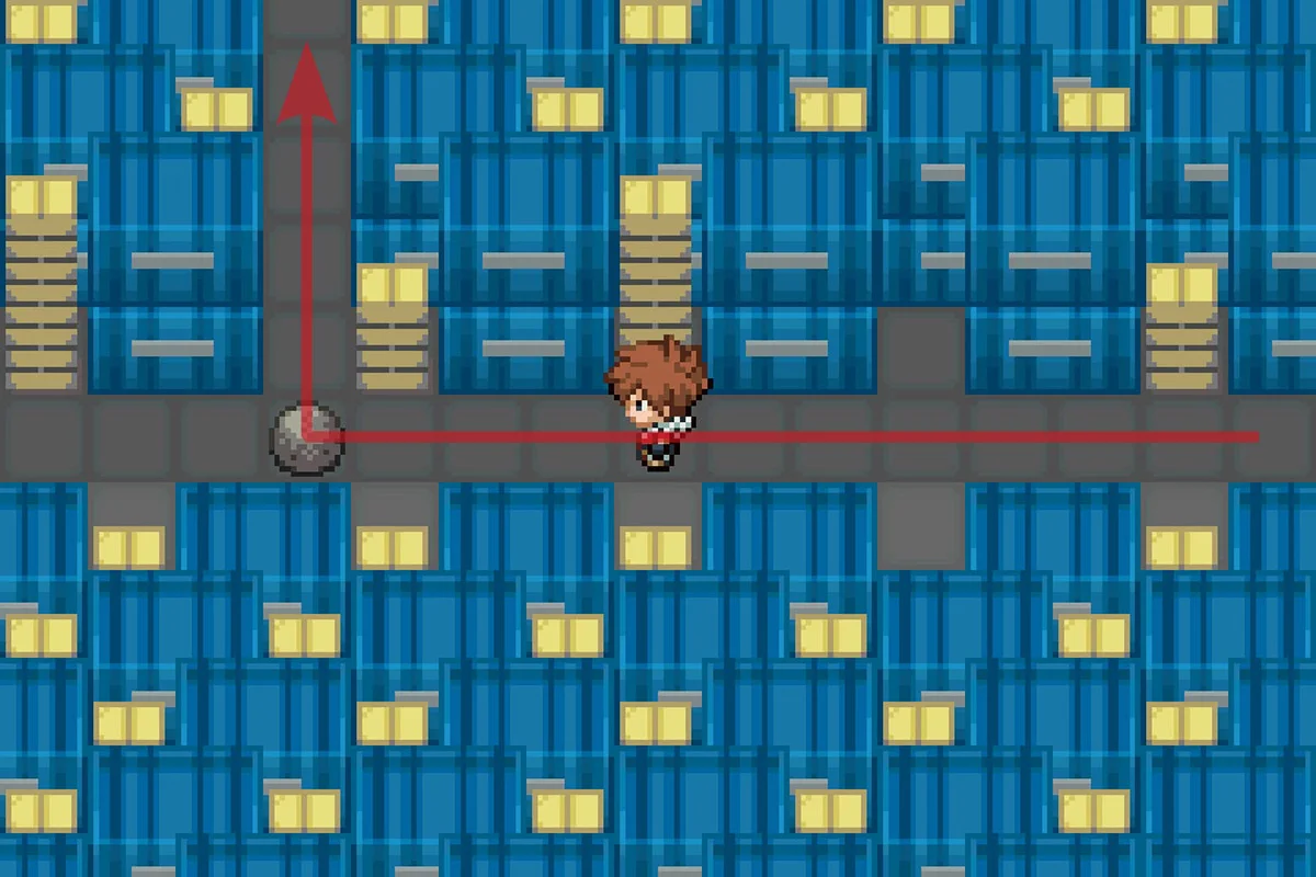 경로가 막힐 때 북쪽으로 가는 모습. / Pokémon Unbound