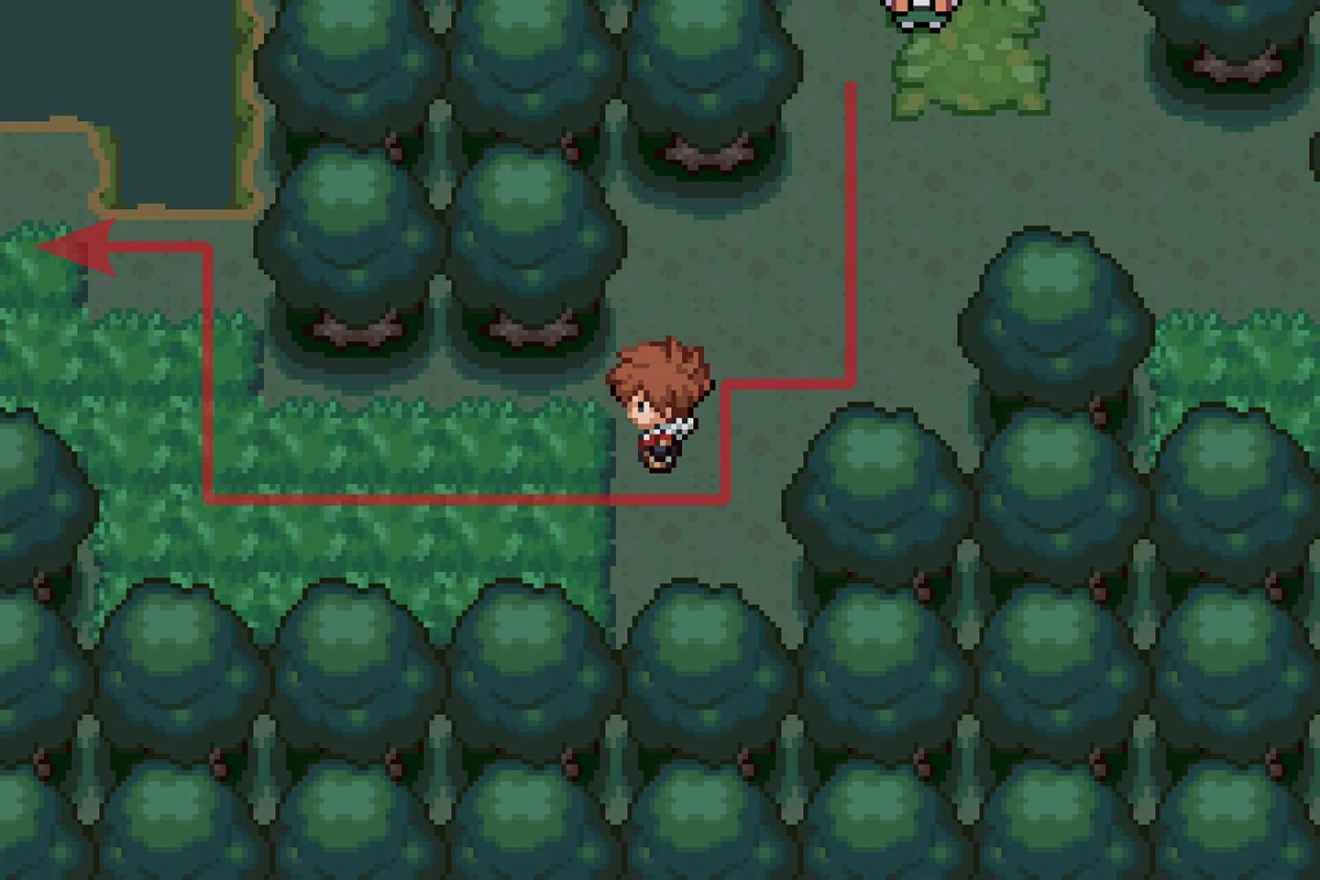 서쪽 경로를 따라가는 모습. / Pokémon Unbound