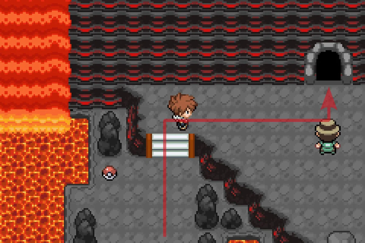 새로 열린 동굴로 들어가는 모습. / Pokémon Unbound