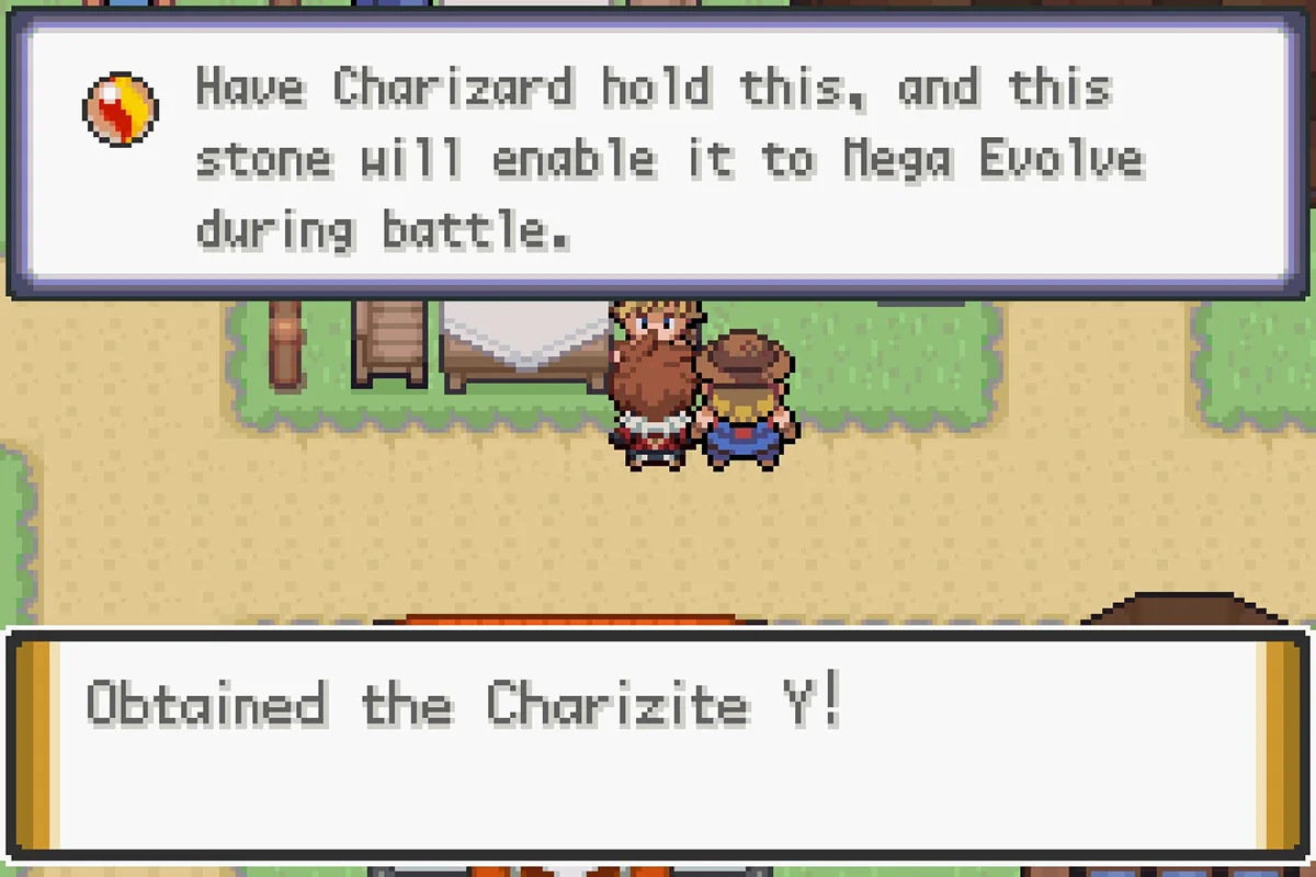 리자몽나이트Y를 얻는 모습. / Pokémon Unbound