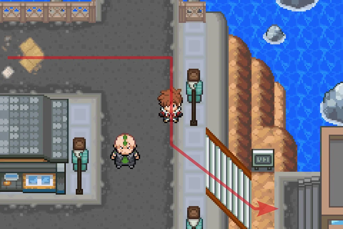 동쪽 연결 통로로 들어가는 모습. / Pokémon Unbound