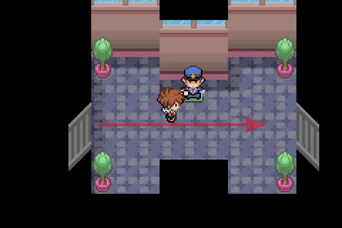 연결 통로의 반대편으로 나가는 모습. / Pokémon Unbound