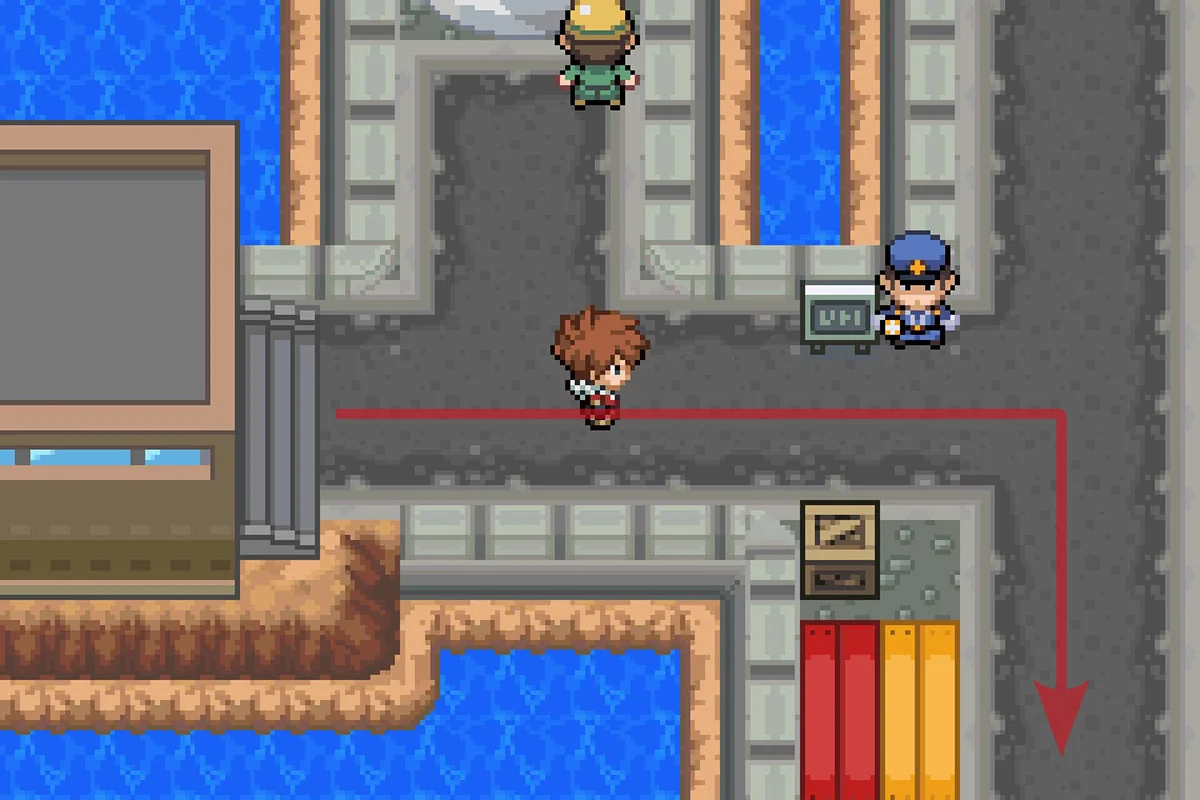 동쪽으로 걷다가 남쪽으로 가는 모습. / Pokémon Unbound