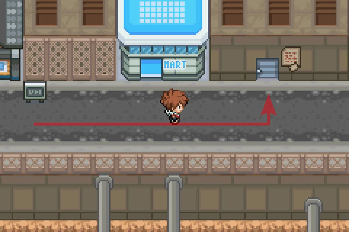 블랙 염무왕 건물로 들어가는 모습. / Pokémon Unbound