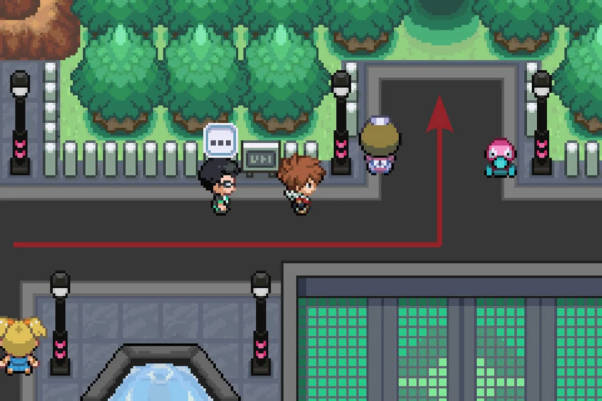 Redwood Forest로 진입하는 모습. / Pokémon Unbound