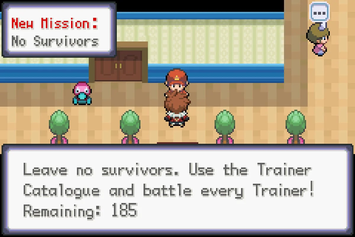 “No Survivors” 서브 미션 설명. / Pokémon Unbound