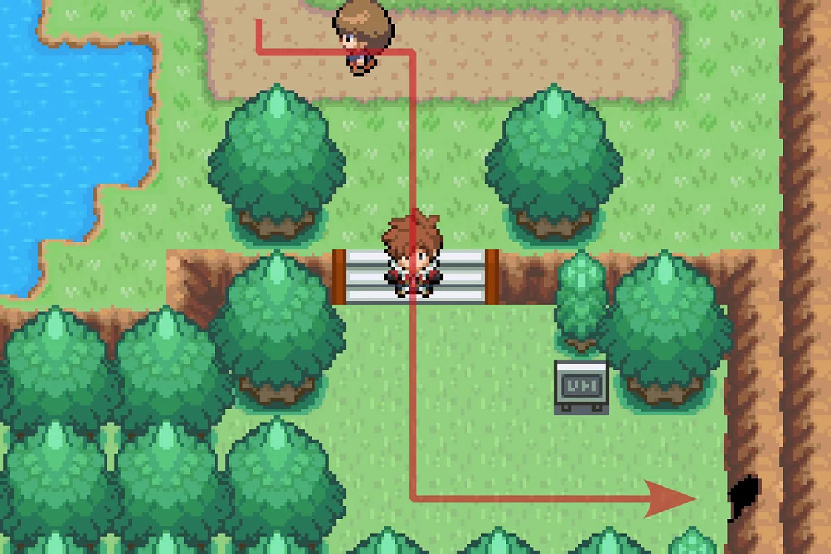 썬더캡 산으로 들어가는 모습. / Pokémon Unbound