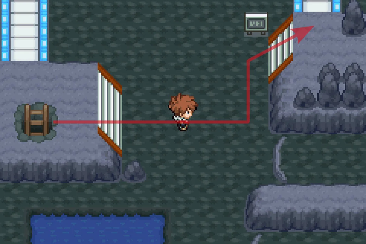 동쪽 계단을 오르는 모습. / Pokémon Unbound