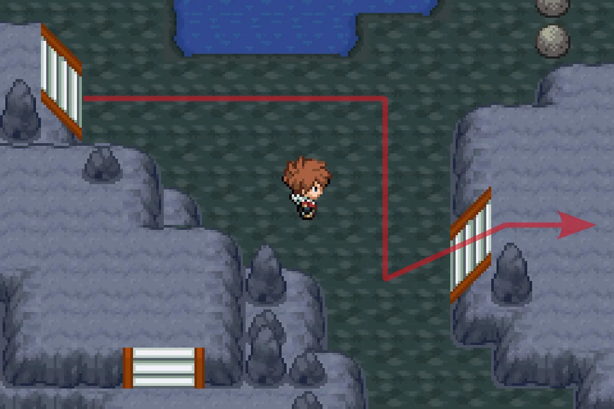 반대쪽 플랫폼을 오르는 모습. / Pokémon Unbound