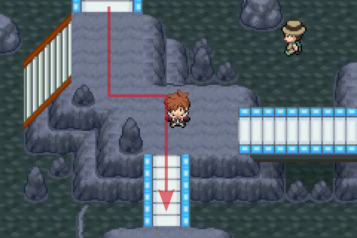 남쪽 경로를 따라가는 모습. / Pokémon Unbound