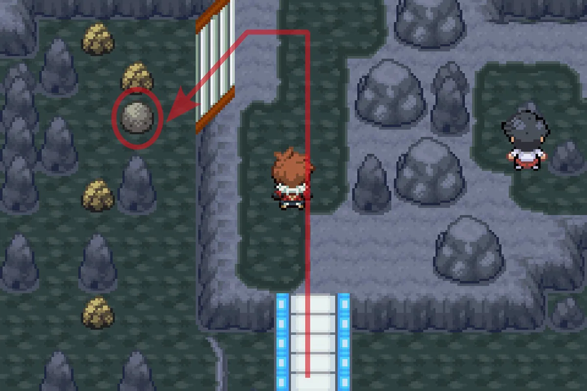 남쪽으로 밀어야 하는 바위. / Pokémon Unbound