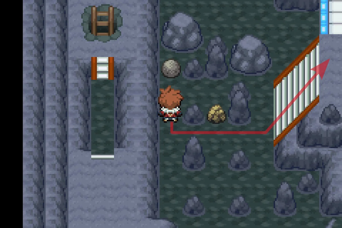 동쪽 계단을 오르는 모습. / Pokémon Unbound