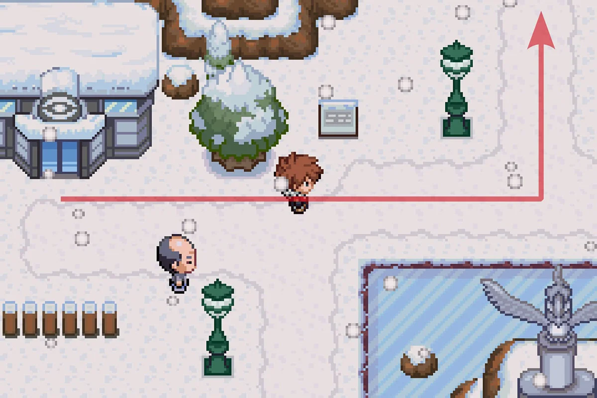 벨린 타운을 떠나는 모습. / Pokémon Unbound