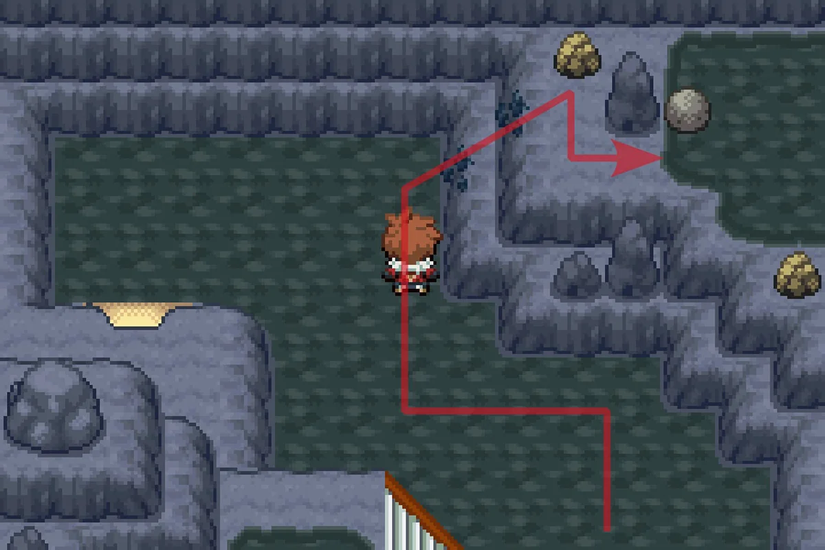 락클라임을 사용하여 벽을 오르는 모습. / Pokémon Unbound