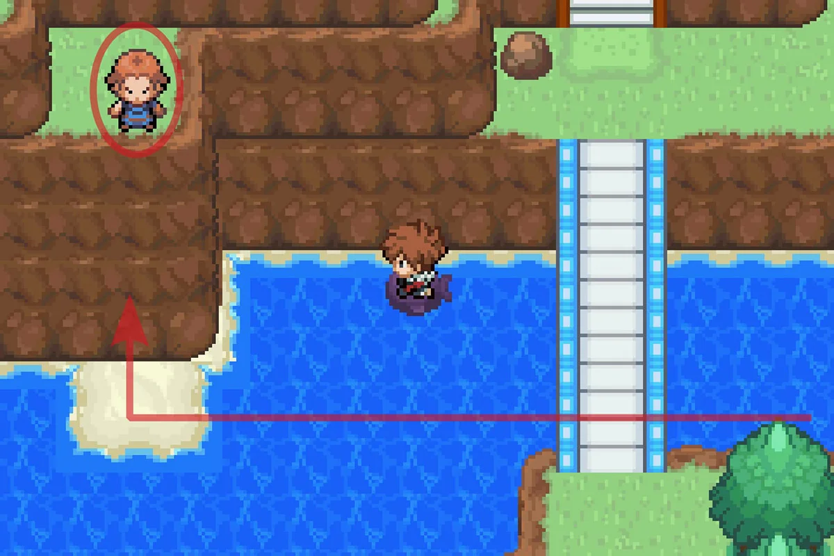 메가 트레이너 알무스에게 다가가는 모습. / Pokémon Unbound