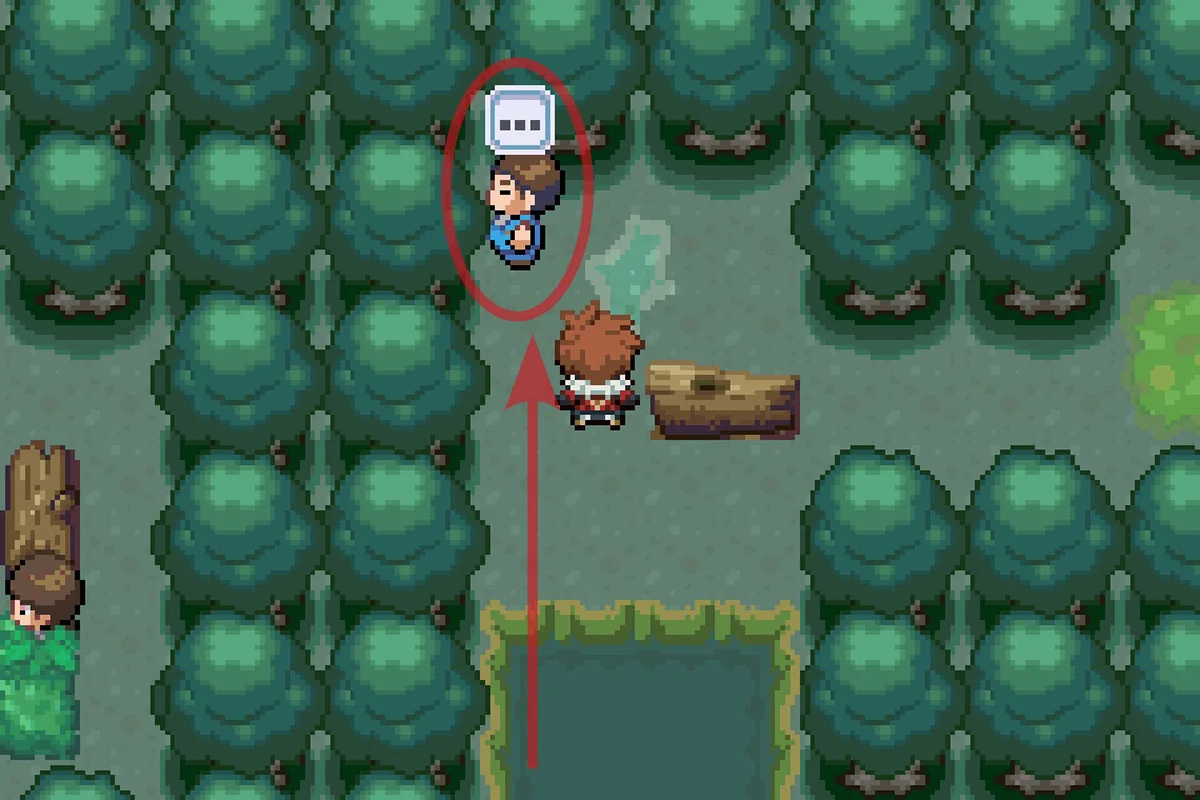 “Numb Skull” 미션을 주는 NPC에게 다가가는 모습. / Pokémon Unbound