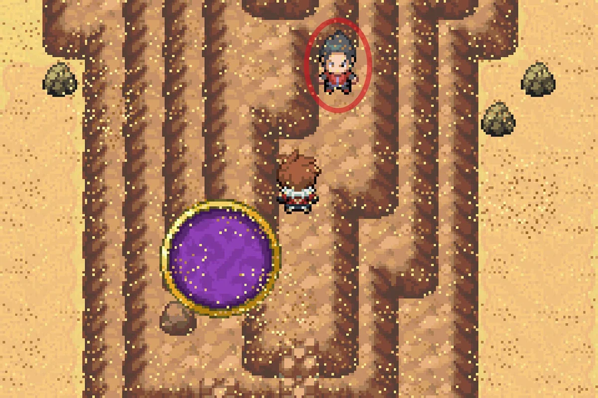 메가 트레이너 트라본에게 다가가는 모습. / Pokémon Unbound