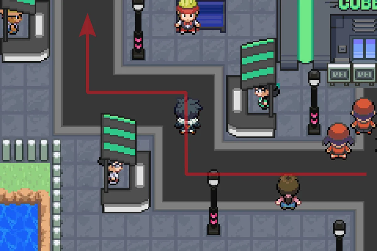 큐브 주식회사 건물에서 서쪽으로 가는 모습. / Pokémon Unbound