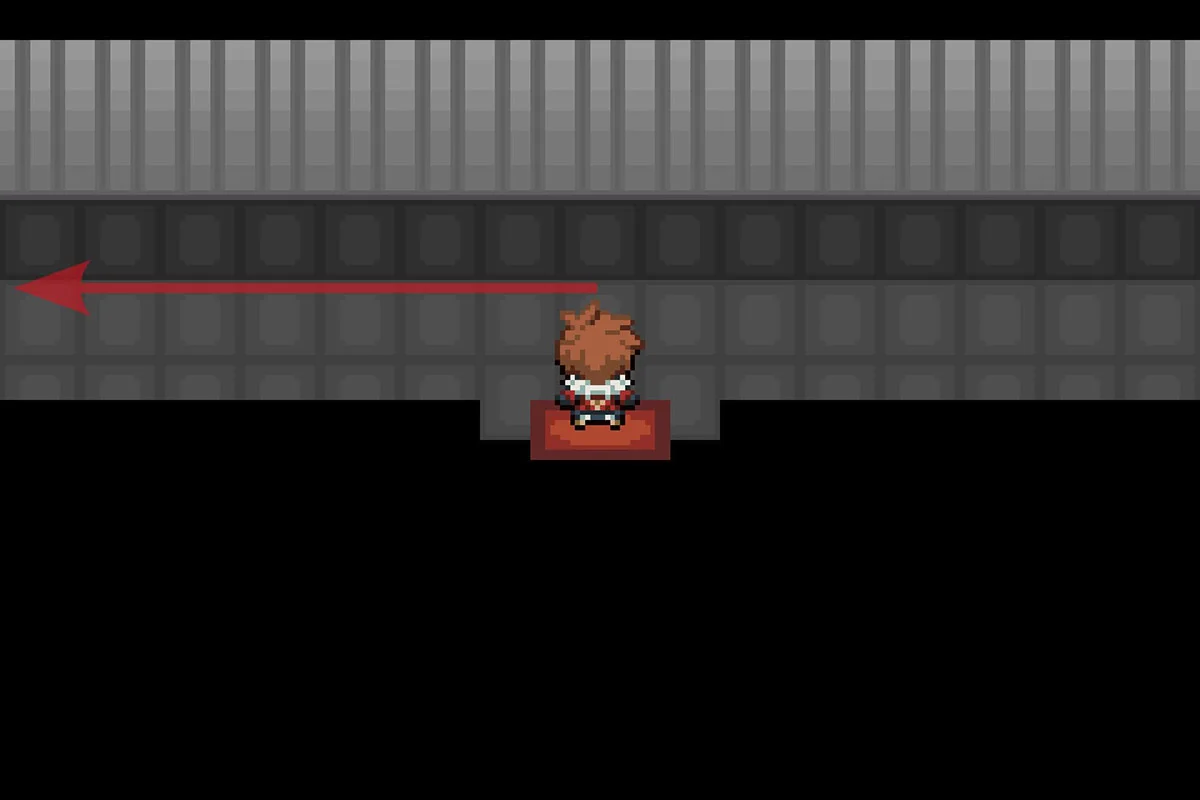 창고에 들어간 후 서쪽으로 가는 모습. / Pokémon Unbound