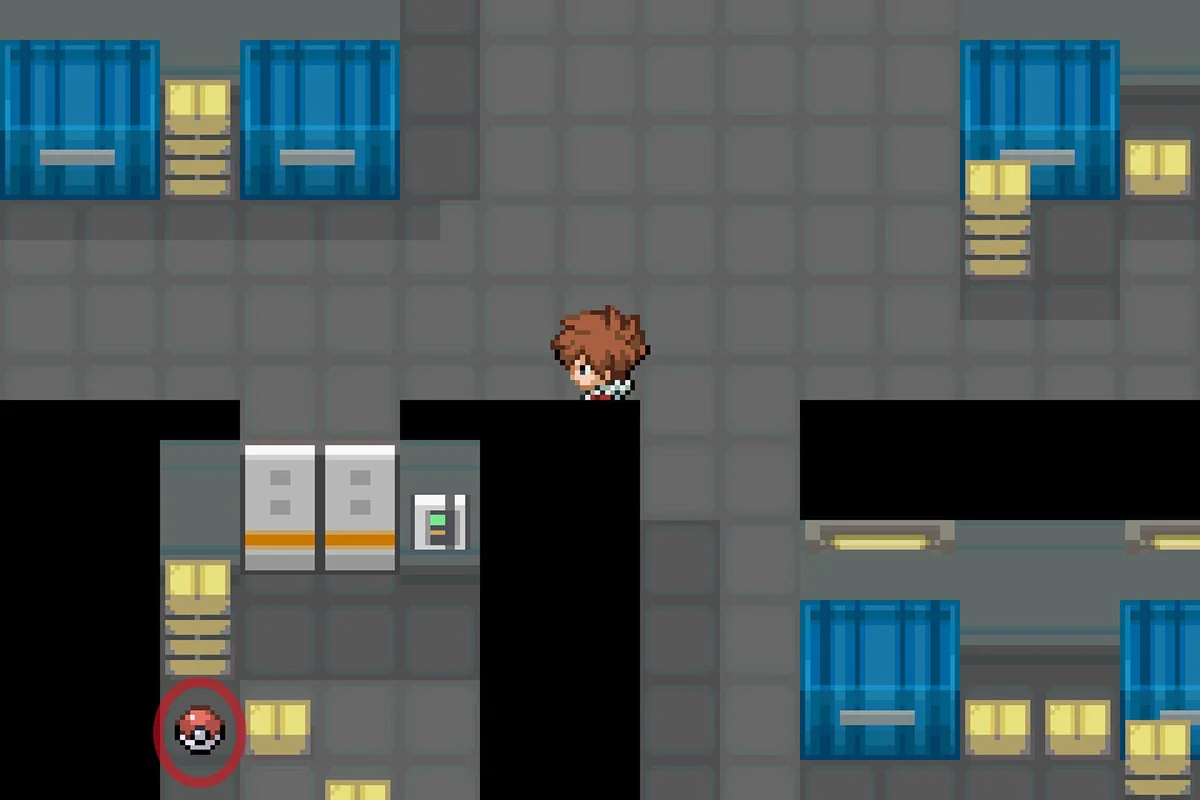 잠긴 문 뒤에서 마기라스나이트를 얻는 모습. / Pokémon Unbound