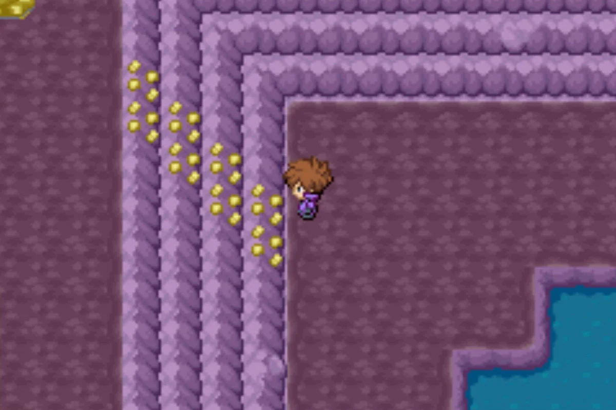 Climb the yellow crystal cliff / Pokémon Unbound