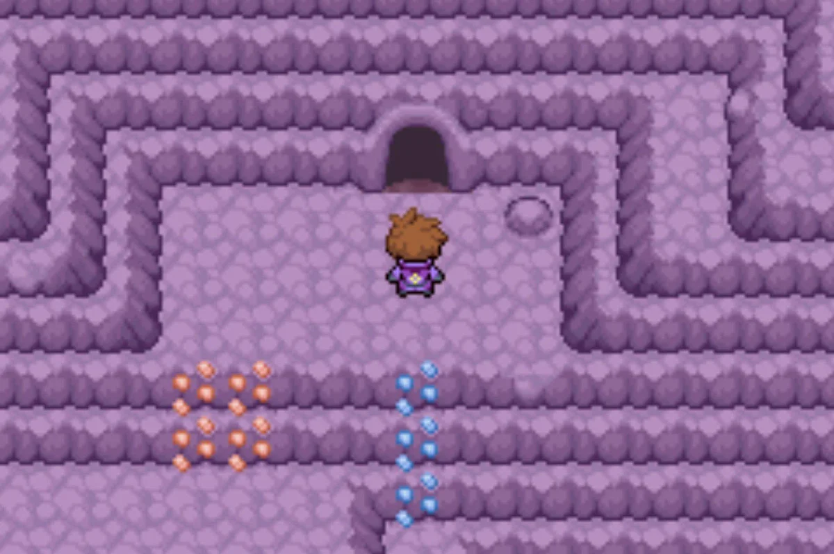 The entrance to Crystal Peak 2F / Pokémon Unbound