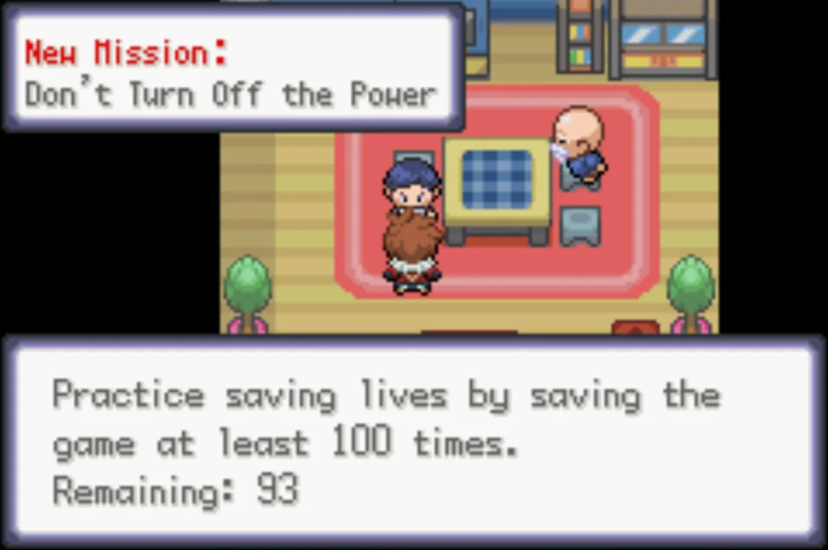 저장 많이 하라고 조르는 꼬마 / Pokémon Unbound