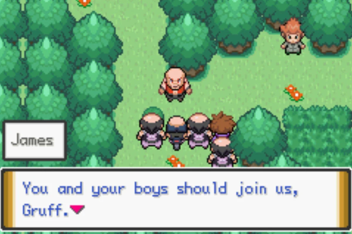 제임스가 나타나 갱단 통합 제안